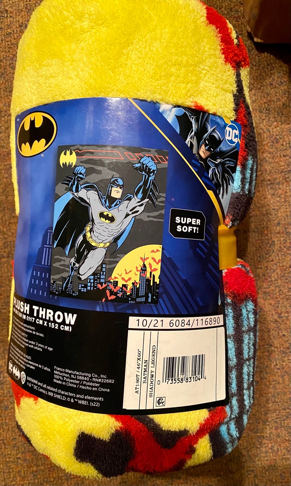 Batman fleece online throw blanket