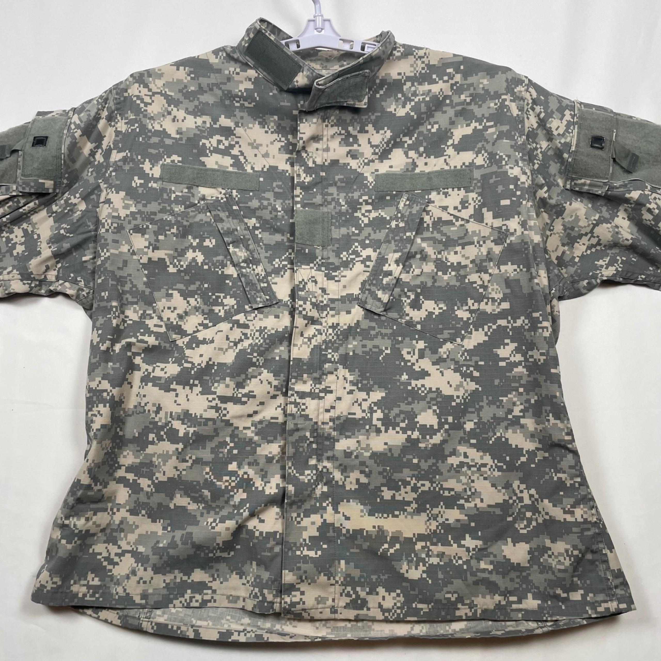 Army Combat Uniform ACU Coat Digital Camo Ripstop Military Jacket X-Large Long