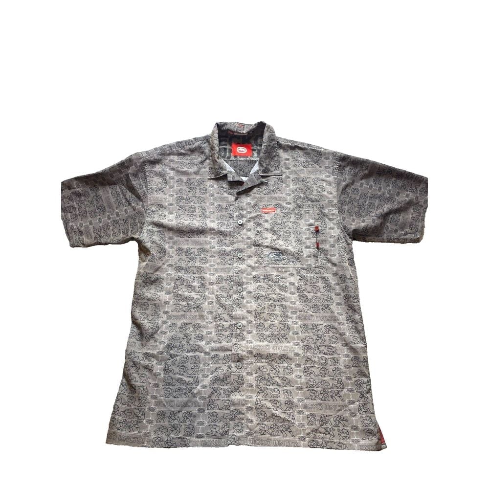 VTG Ecko Unltd Shirt Adult Extra Large Gray Crazy Robot AOP Rhino Brand Y2K Mens