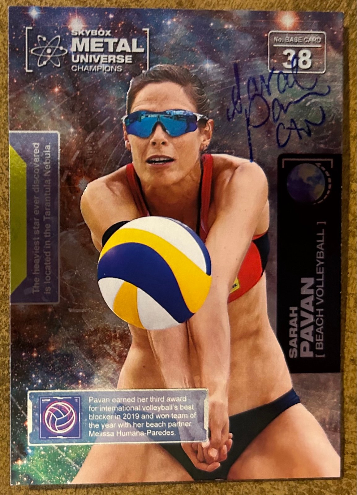 SARAH PAVEN SKYBOX METAL UNIVERSE AUTOGRAPHED CARD!!! - NICE!!!
