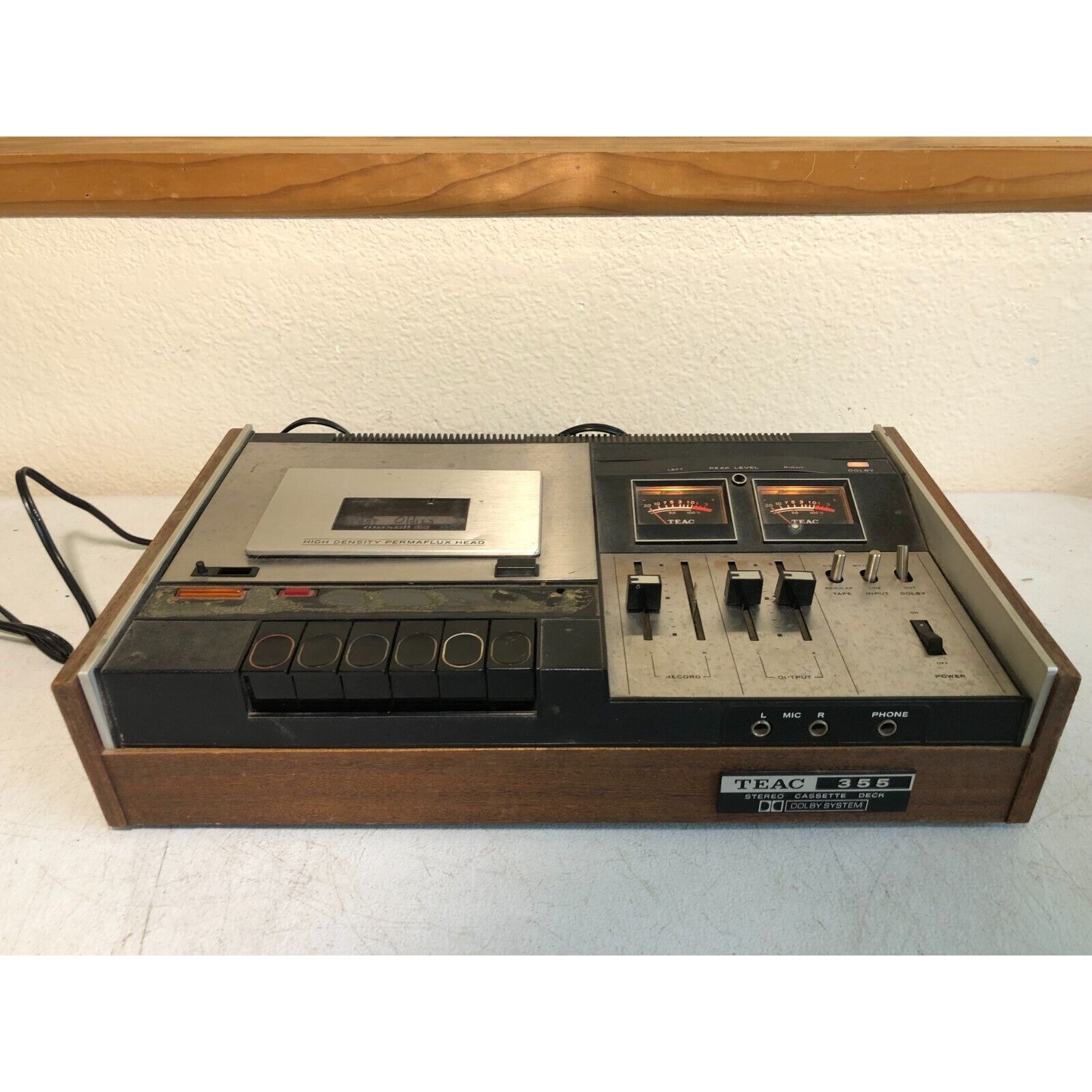 Teac 355 Cassette Deck Player Tape Recorder HiFi Stereo Vintage Audio - PARTS