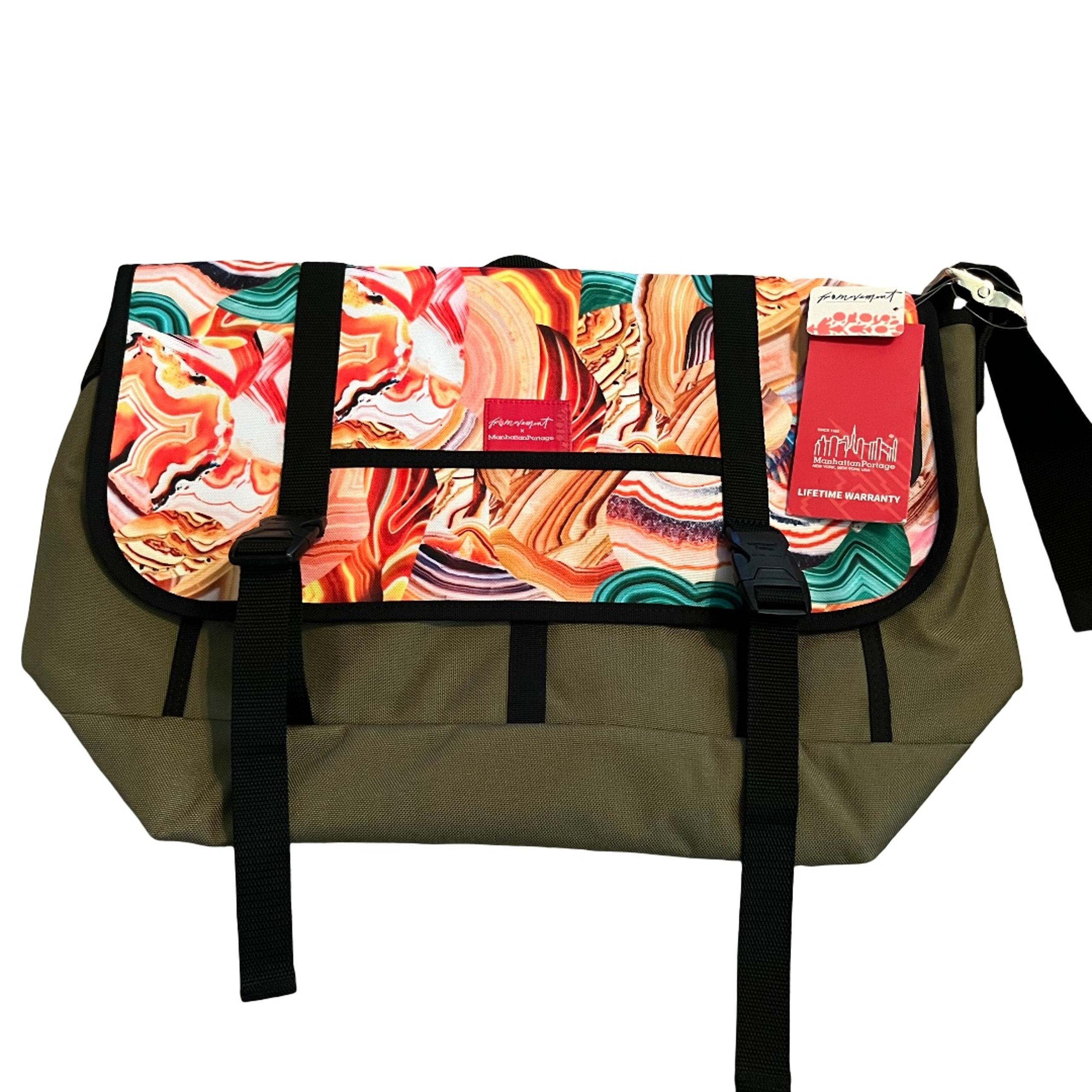 FP MOVEMENT by Free People xManhattan Portage Kaleidoscope Messenger Bag NWT