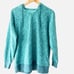 Athleta Sundown Alliance Hoodie Sweatshirt Aqua Blue Teal Pullover Size XS