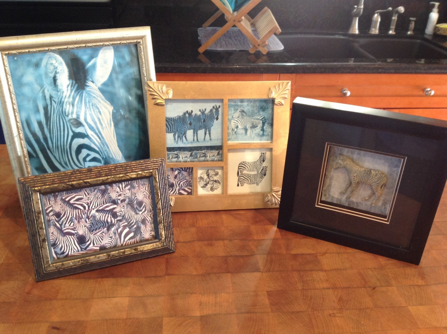 4 VTG Zebra Photos, drawings and carving