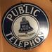 Metal BELL Public Telephone sign, 8inch Bell Logo 1926 - 1939