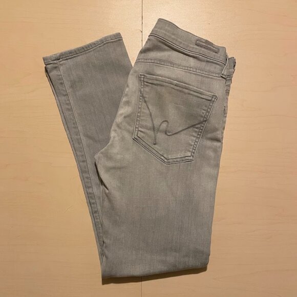 Citizens of Humanity Women Phoebe Slim Straight Crop - Light Gray - Size 27