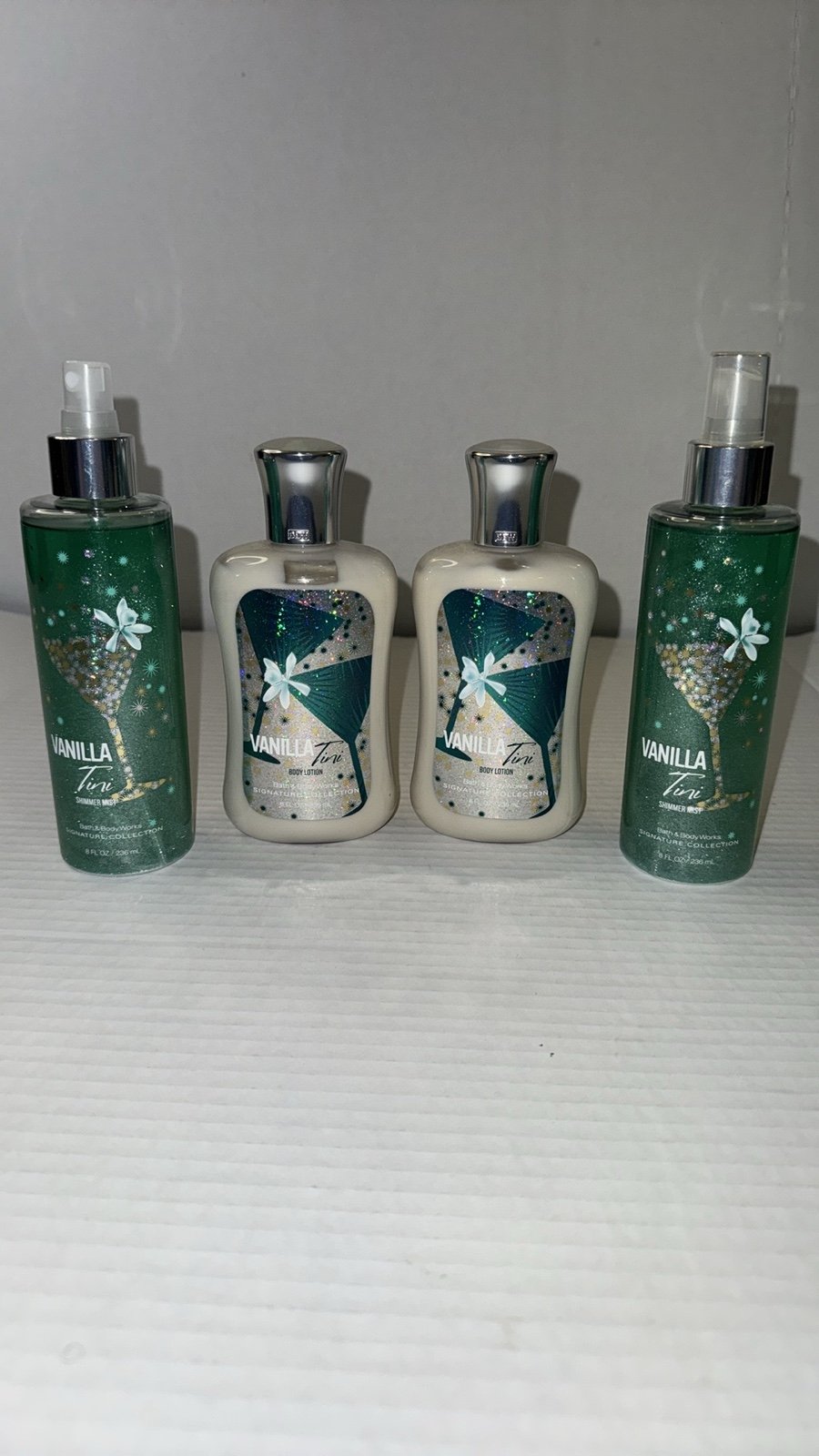 Bath & Body Works Shimmer Mist 8 oz Vanilla Tini & Body Lotion