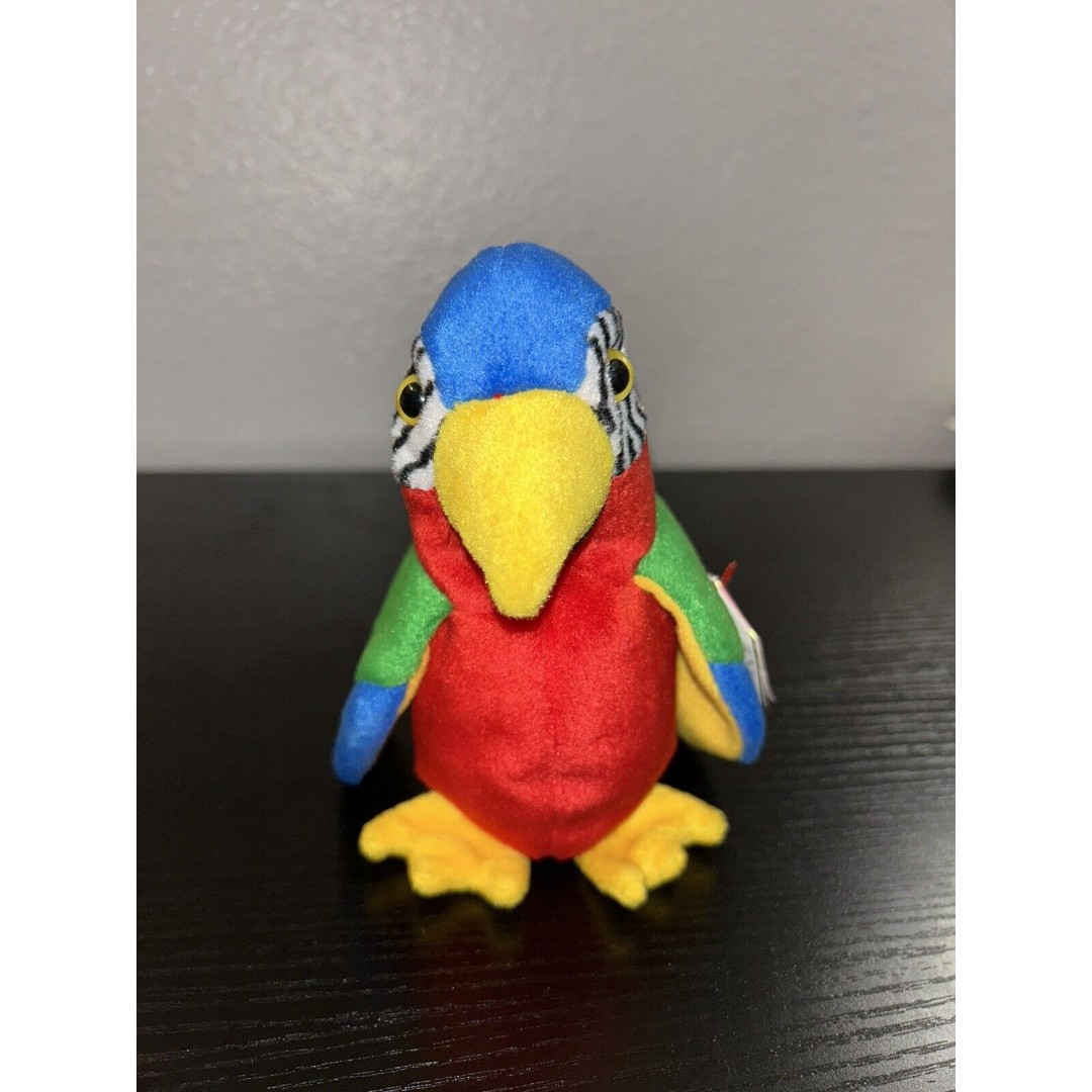ty beanie baby Jabber the Parrot RARE RETIRED 1997/1998 tag errors