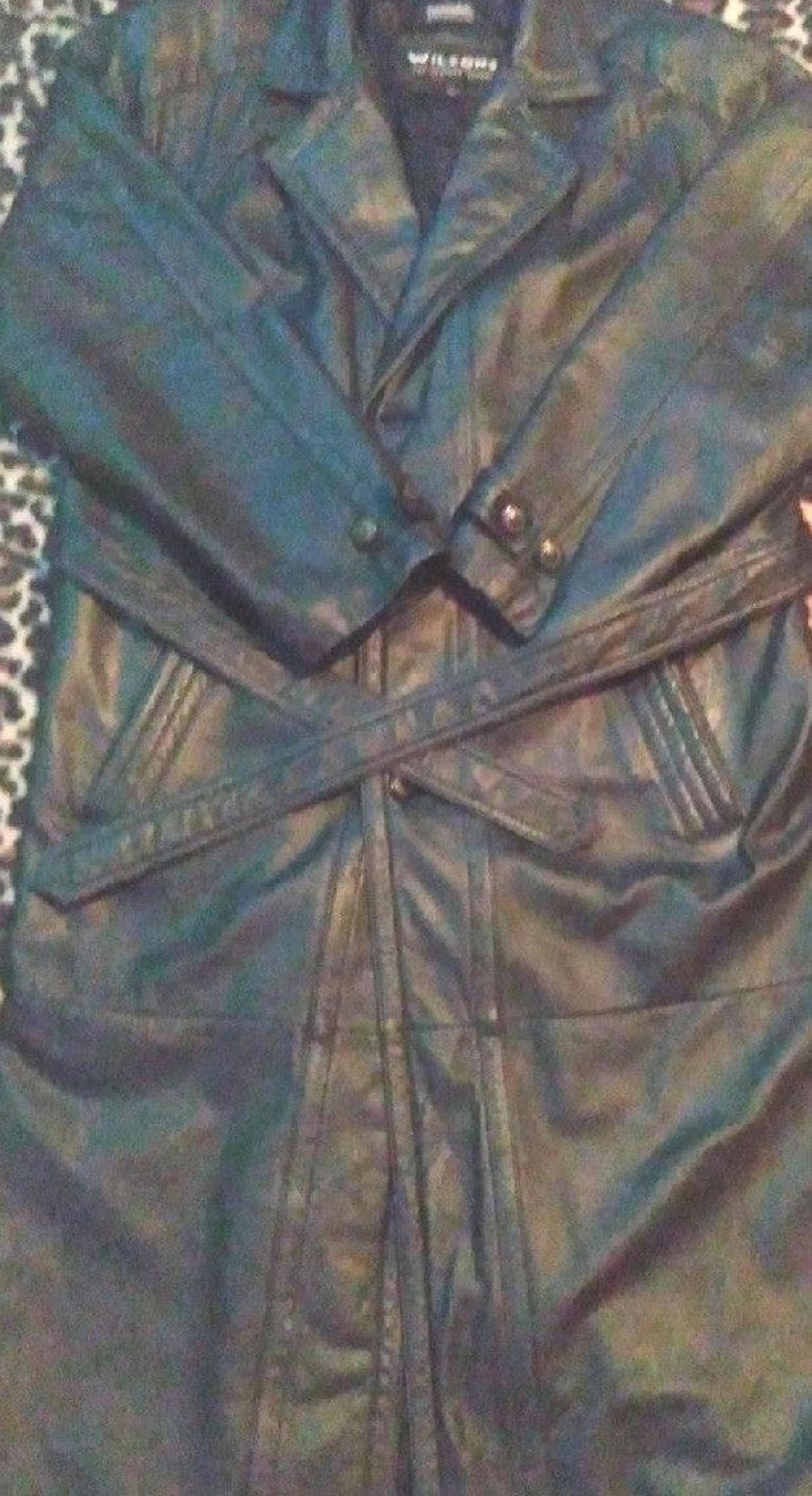 Full length men's genuine leather jacket