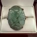 9k solid yellow gold and jade ring vintage