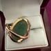 9k solid yellow gold and jade ring vintage