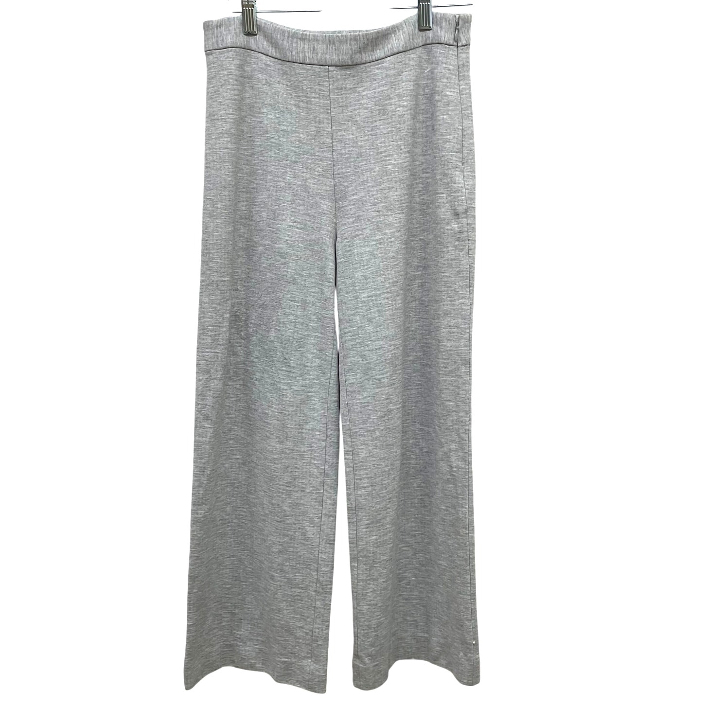 Pearl NWOT Lela Rose Double Face Jersey Lynn Crop Pants Gray Size 4 Side Zip