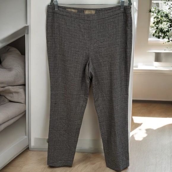 NWOT Talbots Grey and Brown Woolblend Woven Careerwear Pants Size 12
