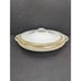 Vintage KT&K Semi Vitreous Porcelain 9 Inch by 6 Inch Covered Serving Dish 4111