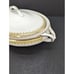 Vintage KT&K Semi Vitreous Porcelain 9 Inch by 6 Inch Covered Serving Dish 4111
