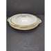Vintage KT&K Semi Vitreous Porcelain 9 Inch by 6 Inch Covered Serving Dish 4111