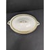 Vintage KT&K Semi Vitreous Porcelain 9 Inch by 6 Inch Covered Serving Dish 4111