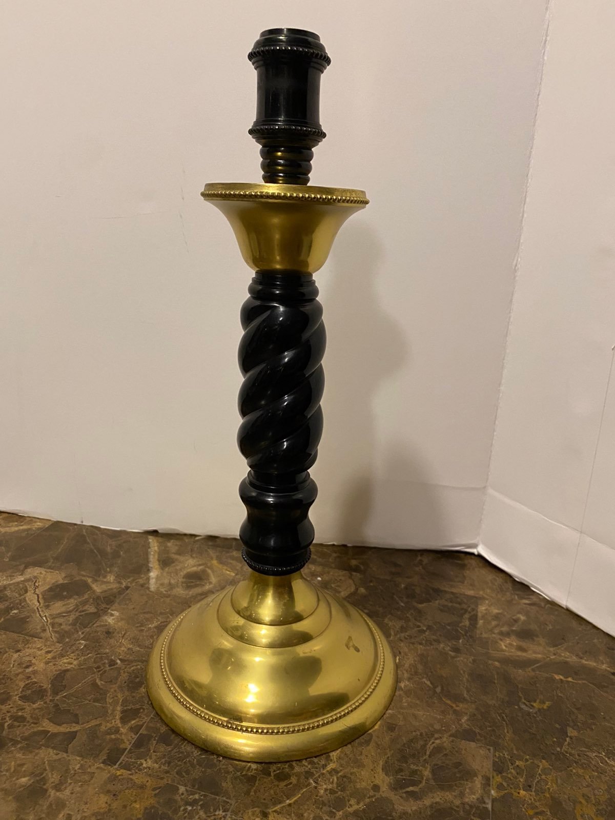 Brass And Metal candle stick holders made in India Hollywood Regency Heavy 14.5”