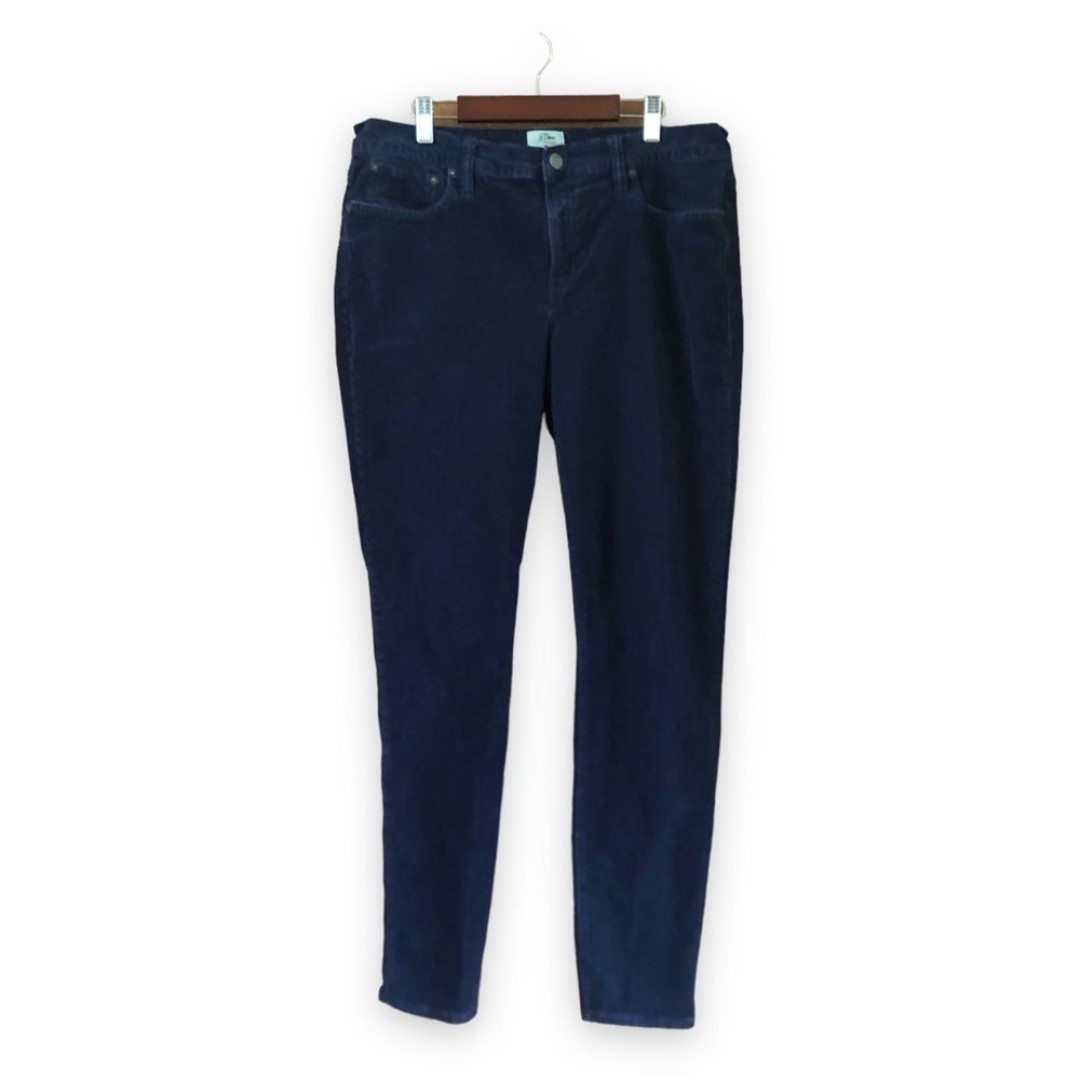 J. Crew Navy Blue 8 Toothpick Skinny Corduroy Pants Size 31 Tall