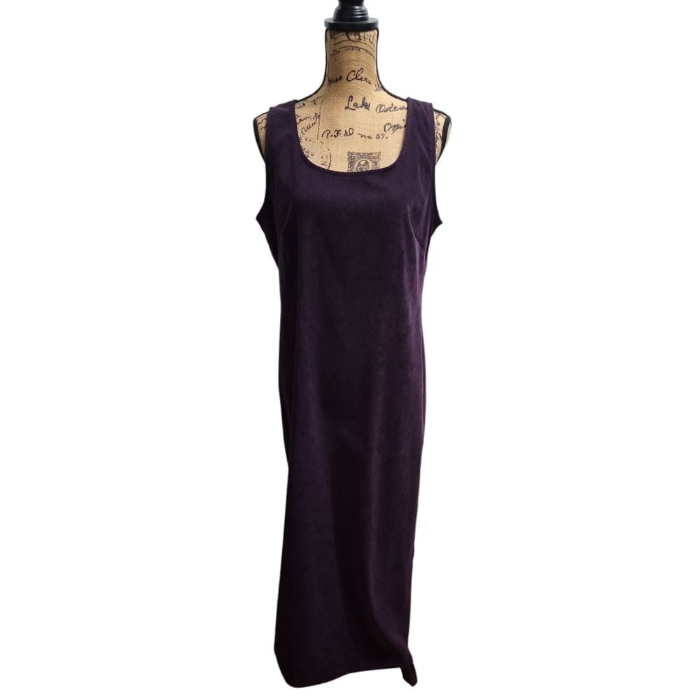 Vintage Jessica Howard Purple Sleeveless Midi Dress Formal Evening Size 12