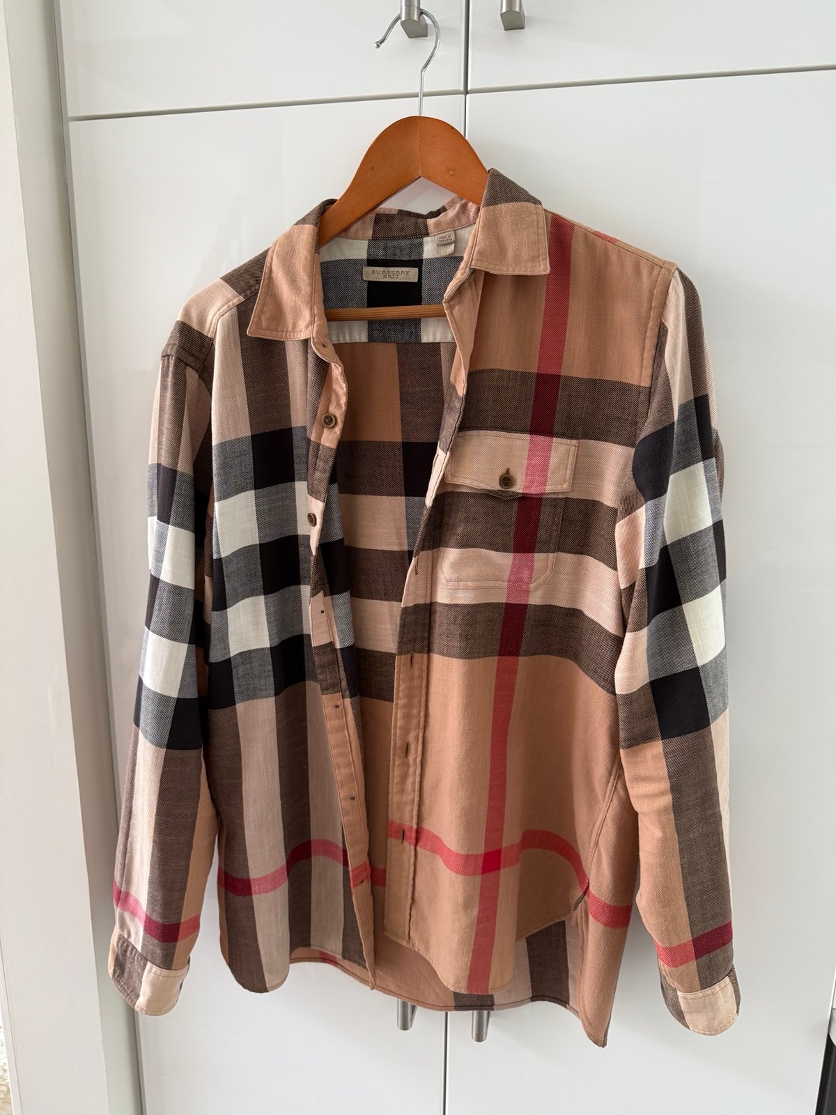 Men’s Burberry Cotton Long Sleeve Shirt size L