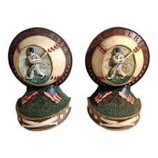Vintage 'American Collection' World Series Baseball Bookends