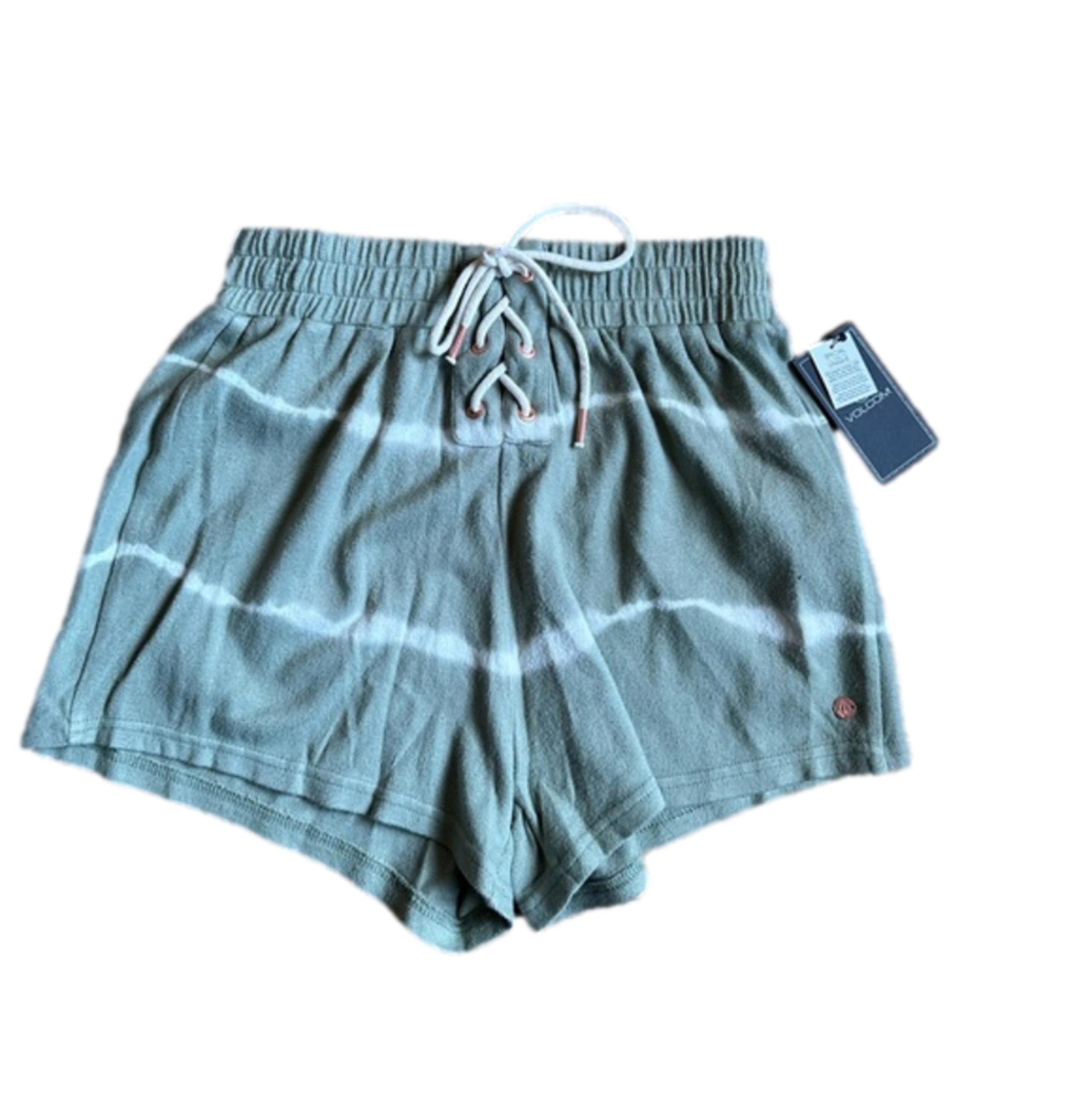 NEW Volcom Lil Fleece Shorts - Olive Green