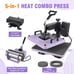 Heat Press Machine 12x15 Inch, 360° Swing Away 5 in 1 Heat Transfer Machine,
