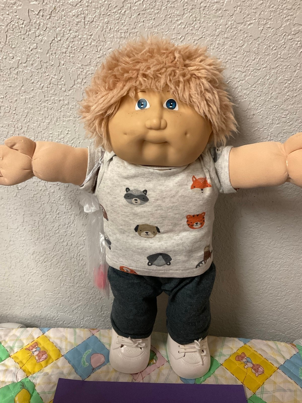 First Edition Vintage Cabbage Patch Kid Fuzzy Boy Freckles Hong Kong HM#2 1983