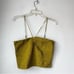 Madewell Citrus Lime Green Poplin Smocked Halter Crop Top L