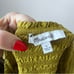 Madewell Citrus Lime Green Poplin Smocked Halter Crop Top L