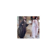 Embroidered Lace Kaftan Dress