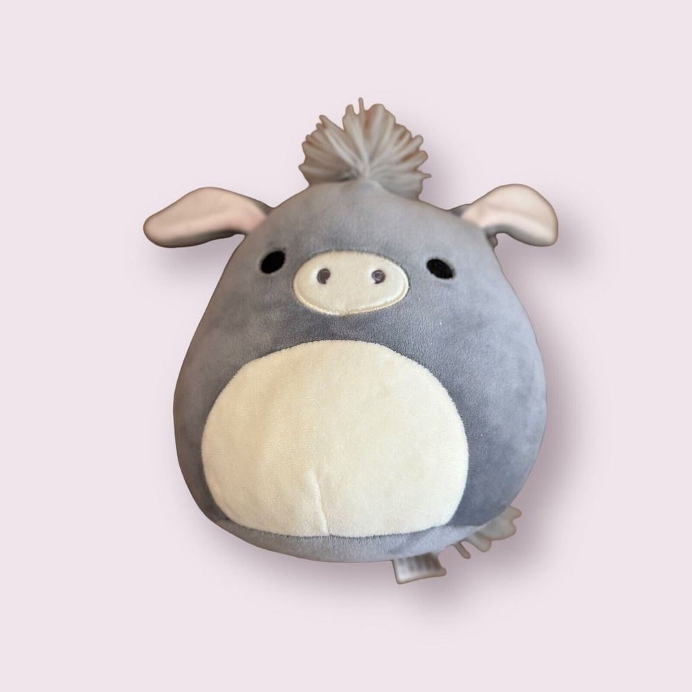 Squishmallow Rare Jason Donkey 8 Farm Edition Gray Horse
