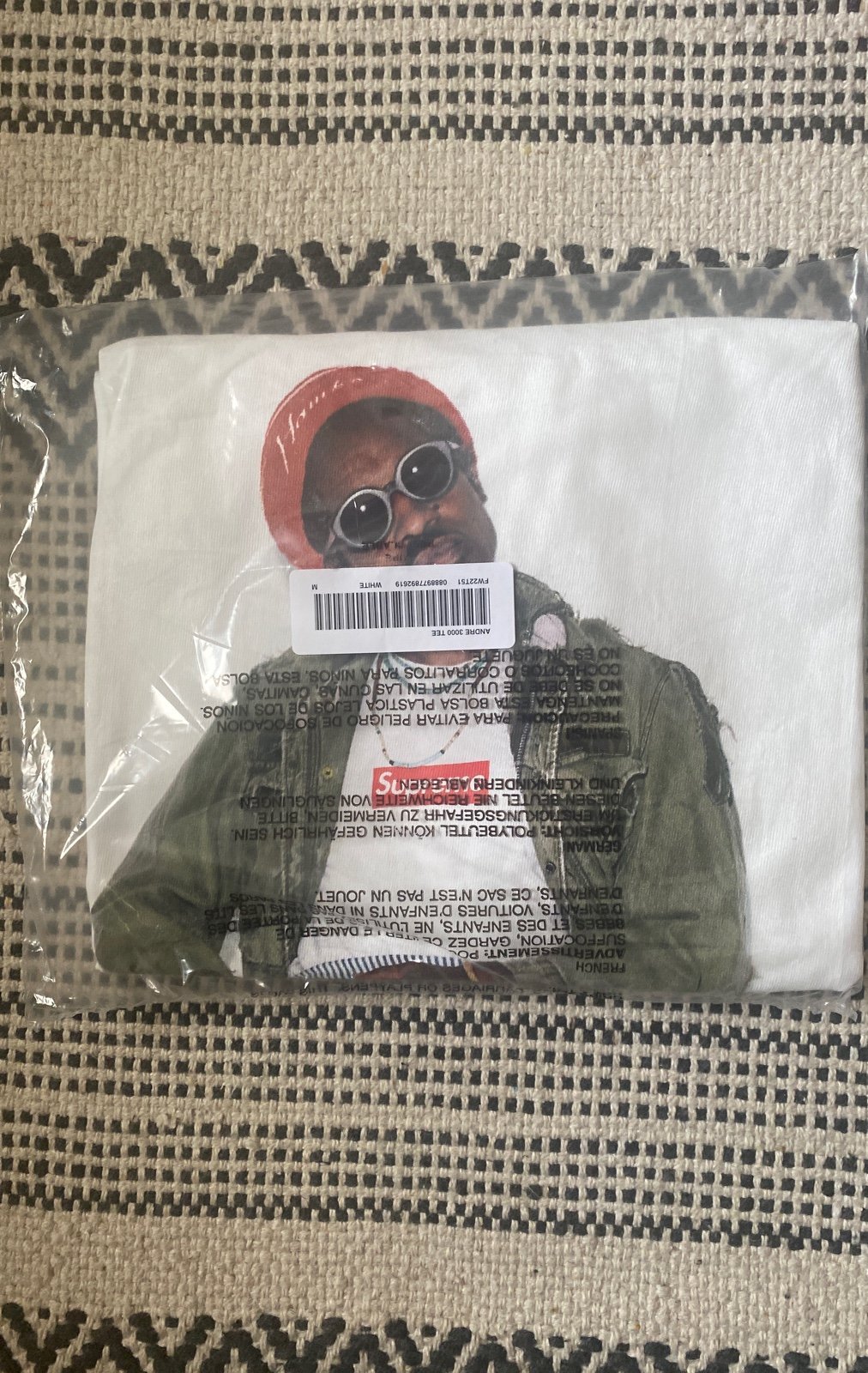Supreme Andre 3000 white tee size M
