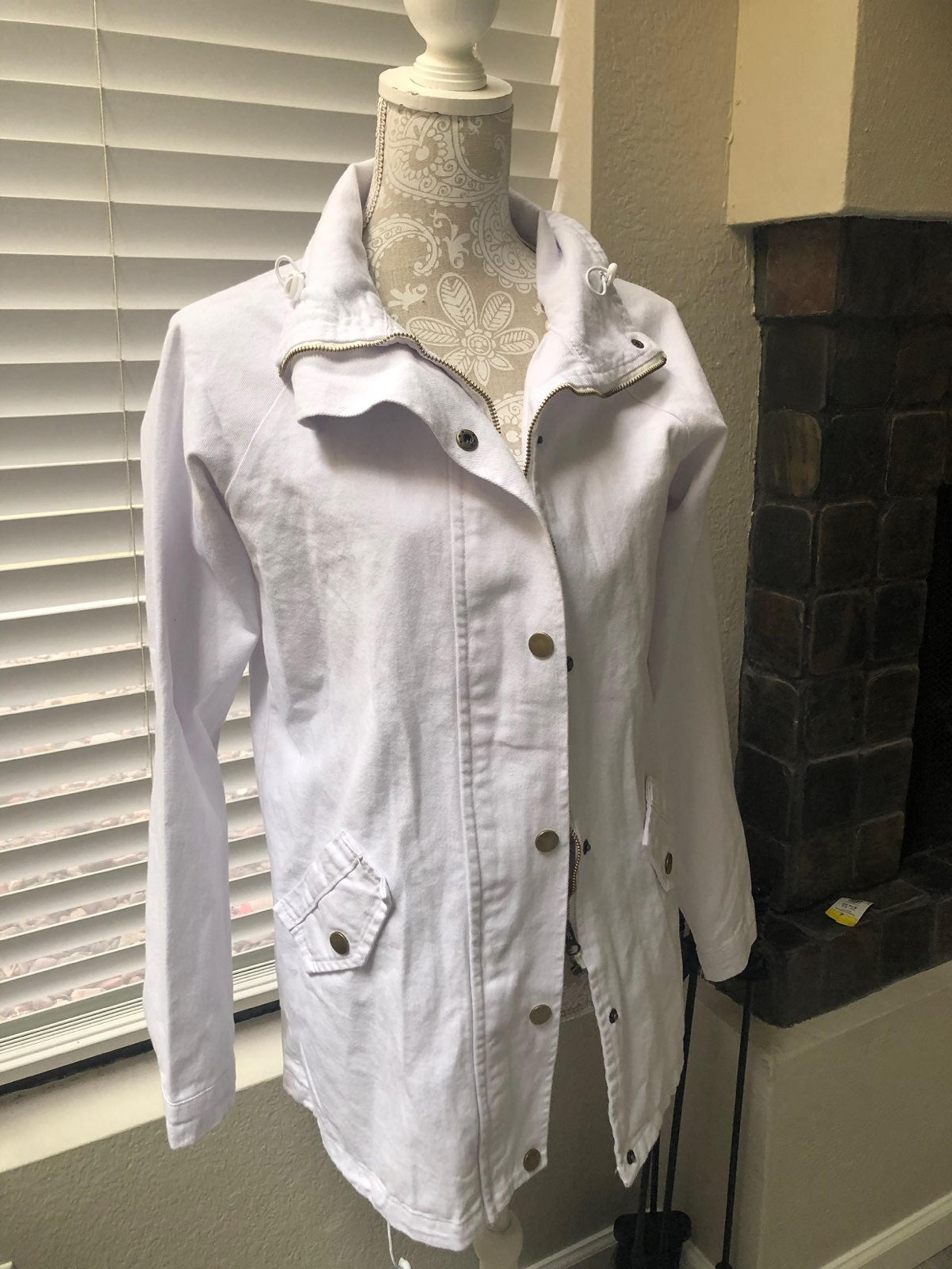 NWT Zaful white utility jacket sz s