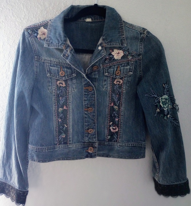 Upcycled one of a kind Denim jacket