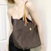 RIONI Moda Italia STN-20264 Monogram Dual Strap Leather Cascade Saddle Tote Bag
