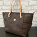 RIONI Moda Italia STN-20264 Monogram Dual Strap Leather Cascade Saddle Tote Bag