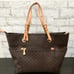 RIONI Moda Italia STN-20264 Monogram Dual Strap Leather Cascade Saddle Tote Bag
