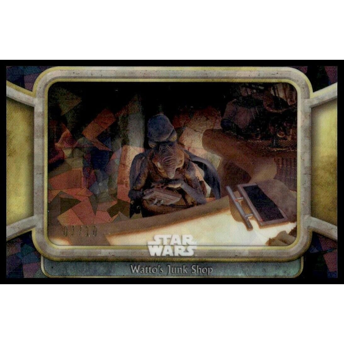 2024 Star Wars Chrome Sapphire Edition #31 Watto's Junk Shop Black /10