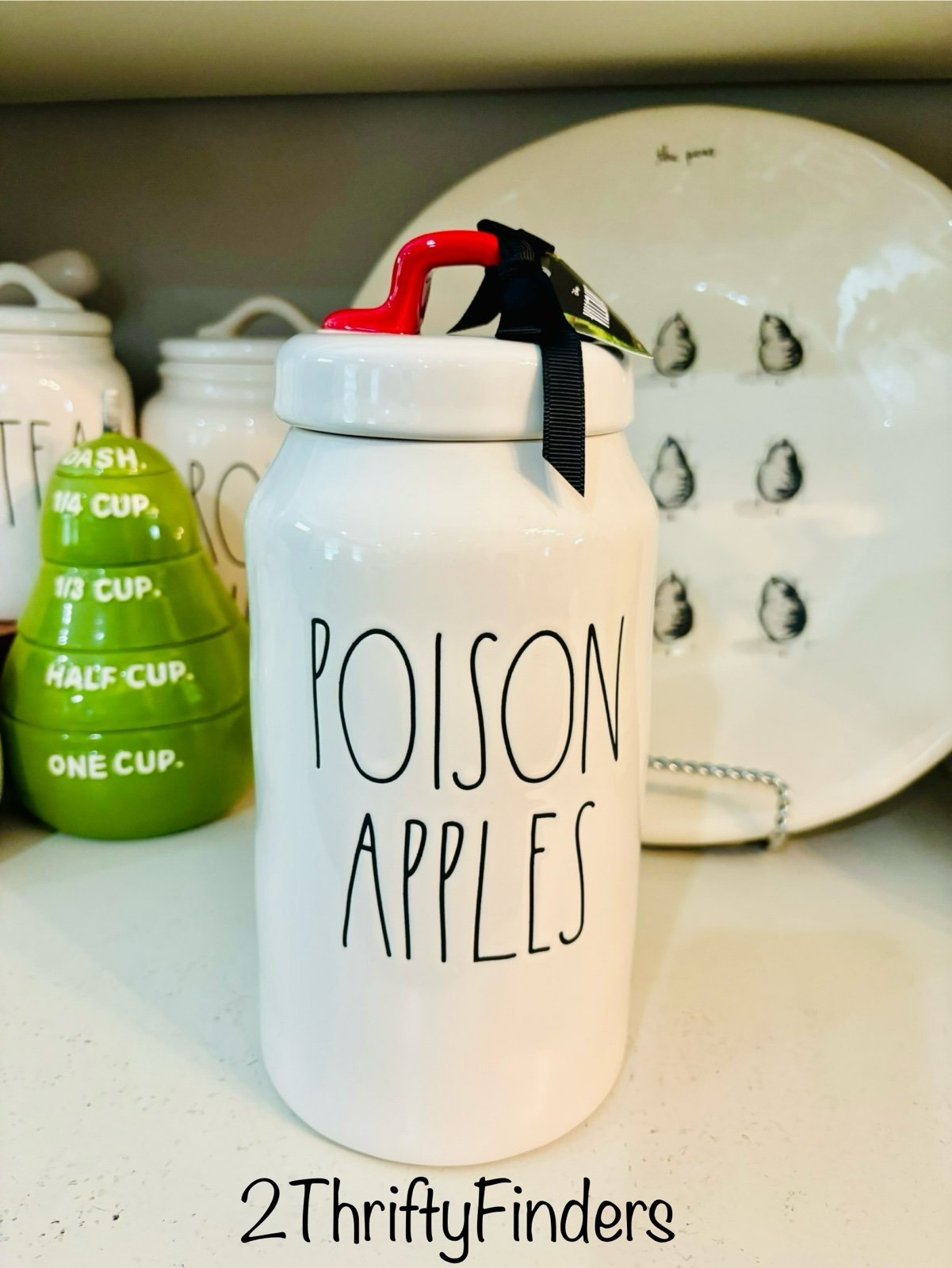 Rae Dunn Villains Poison Apple Evil Queen Canister