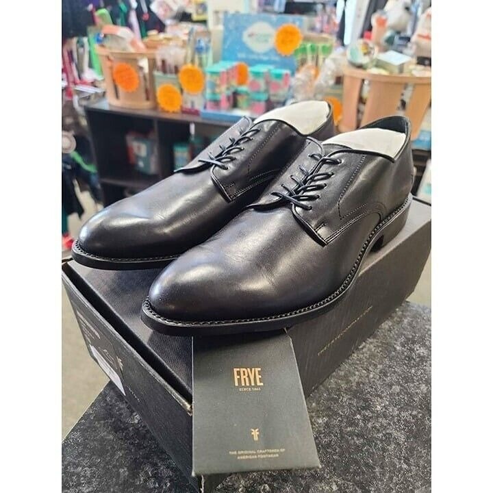 Frye Mens Hamilton Oxfords, Black, Size 11