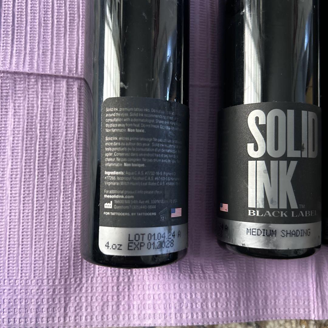 SOLID INK BLACK LABEL Tattoo Ink 4-Pack Set