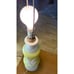 Working Aladdin Alacite Glass Charteuse Stanley “Lily of The Valley” Table Lamp