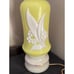 Working Aladdin Alacite Glass Charteuse Stanley “Lily of The Valley” Table Lamp