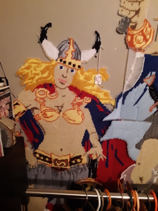 near 5 ft tall viking queen wall deco