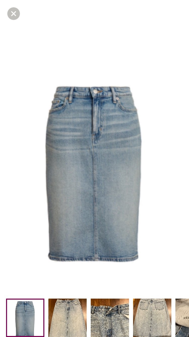 Vintage Beloved! Helmut Lang Distressed Denim Knee Length Skirt | W29