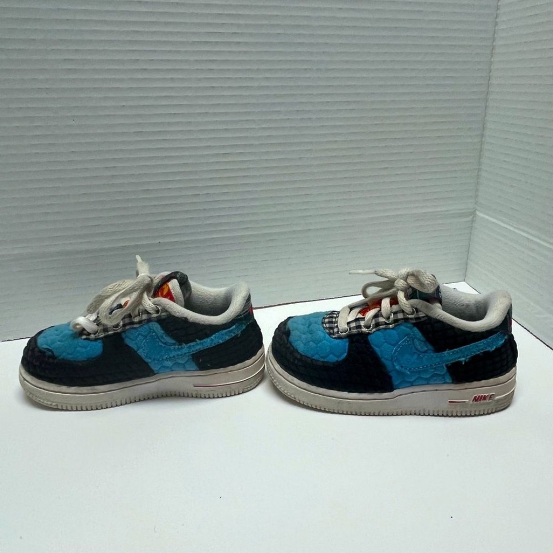 Nike Force 1 LV8 CD4 Toddler Sneakers – Size 8C – Black/White/University Blue