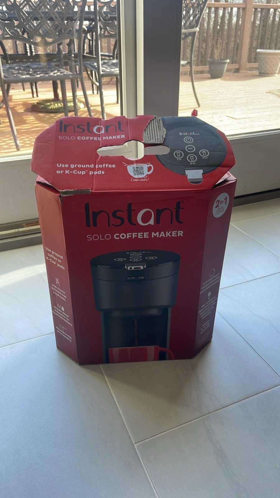Instant solo coffee maker