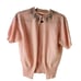 VTG 1950s Womens Small Embellished Short Sleeve Cardigan Sweater Pink Barbiecore